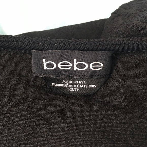 Bebe black cropped top size extra small - Picture 7 of 12